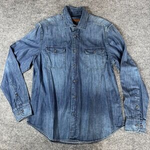 Patrick James MEDIUM Denim Button down, Long Sleeve